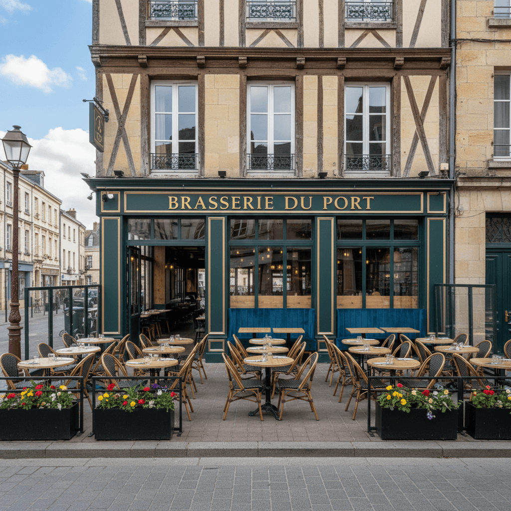 Bar-brasserie 275m² à Rouen : terrasse - licence IV