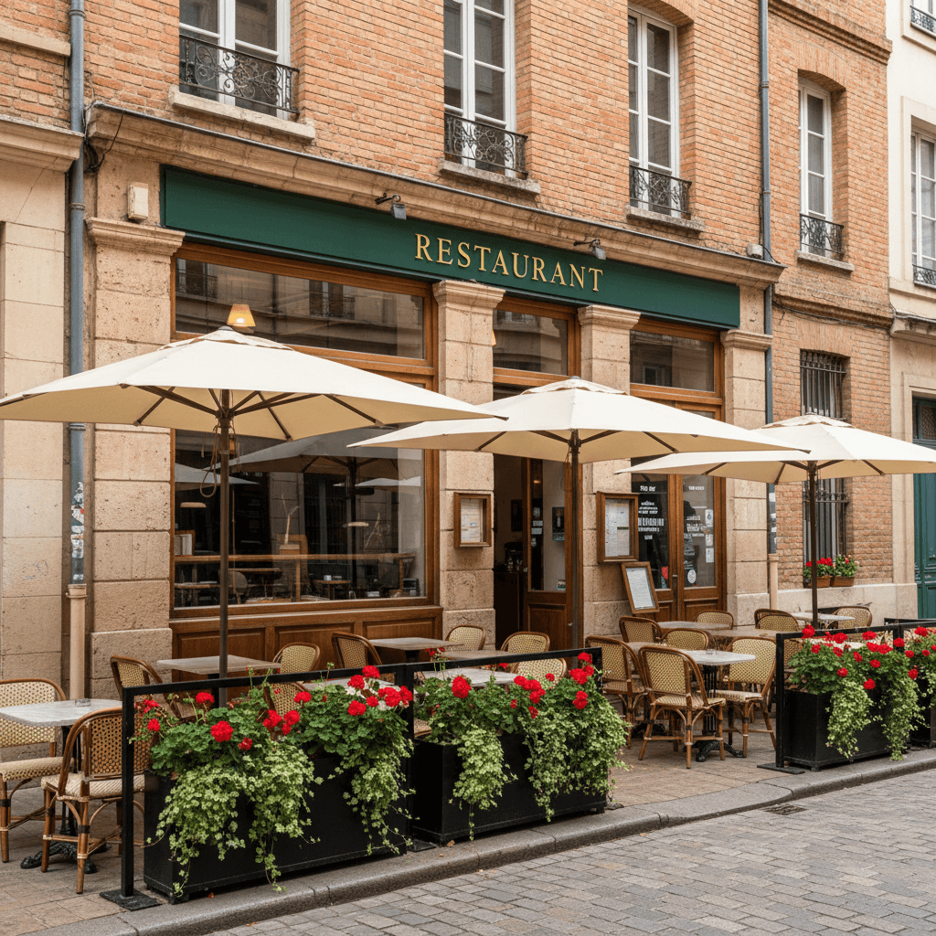 Restaurant 116m² à Toulouse : terrasse - extraction