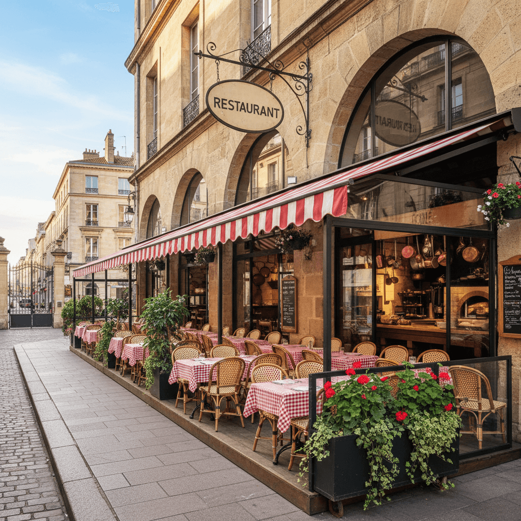 Restaurant 300m² à Bordeaux : terrasse - extraction