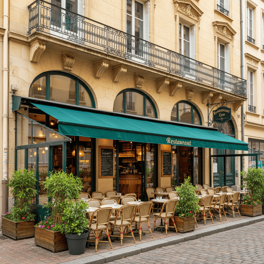 Restaurant 62m² à Lyon : terrasse - extraction