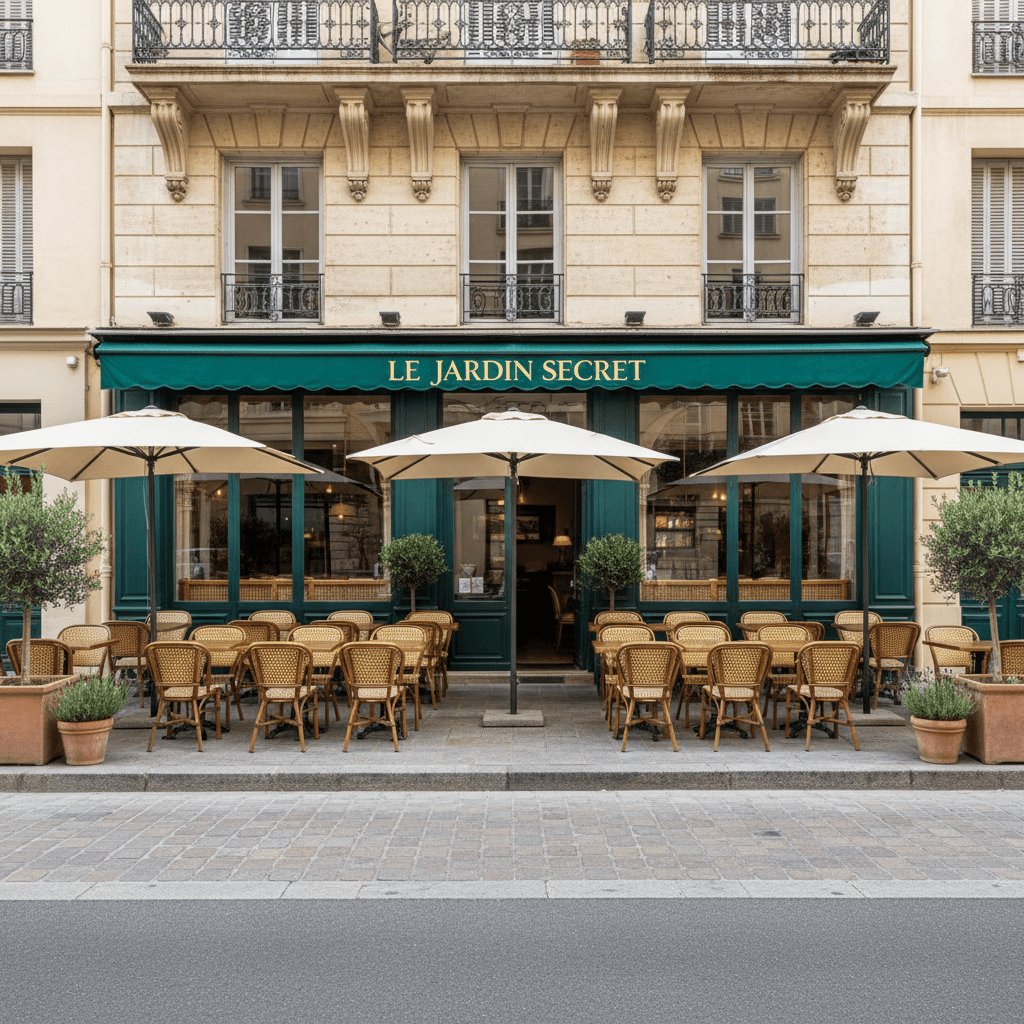 Restaurant 52m² à Nice : terrasse - extraction