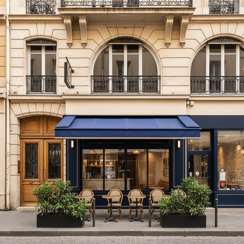 Fast-food 95m² à Lyon : terrasse - extraction