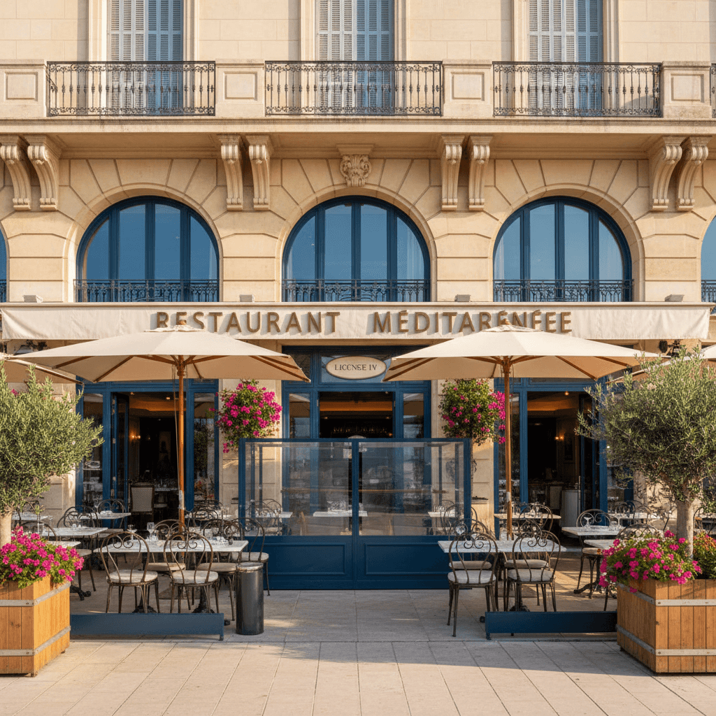 Restaurant 180m² à Cannes : terrasse - licence IV