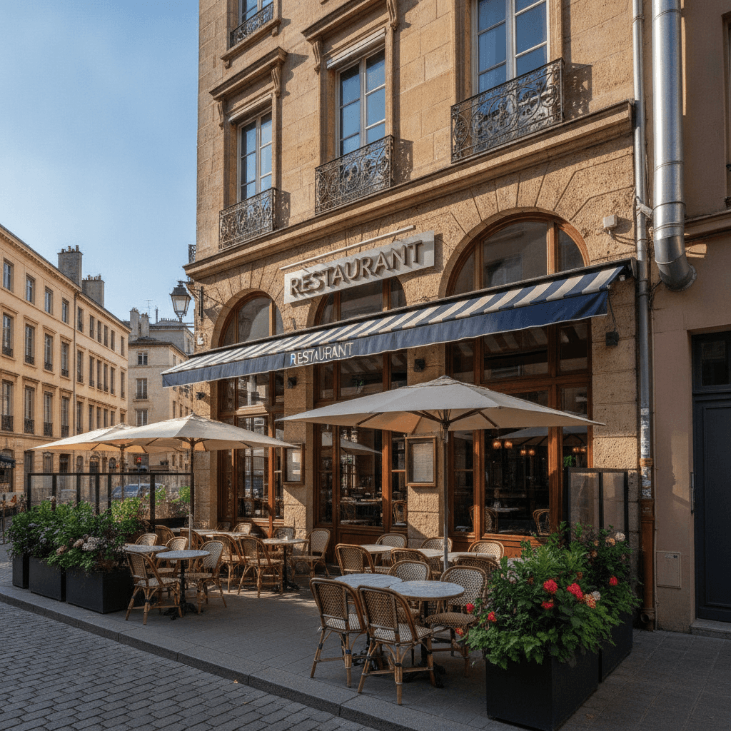 Restaurant 600m² à Lyon : terrasse - licence IV