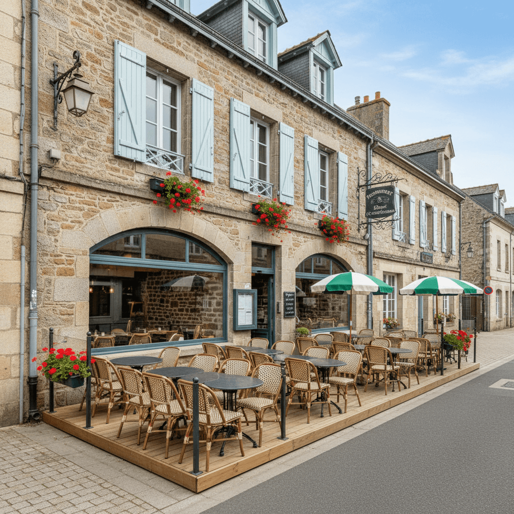 Restaurant 128m² à Cherbourg-En-Cotentin : terrasse - licence IV
