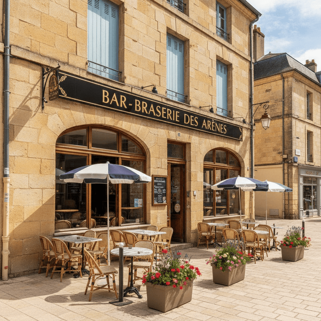 Bar-brasserie 66m² à Périgueux : terrasse - licence IV
