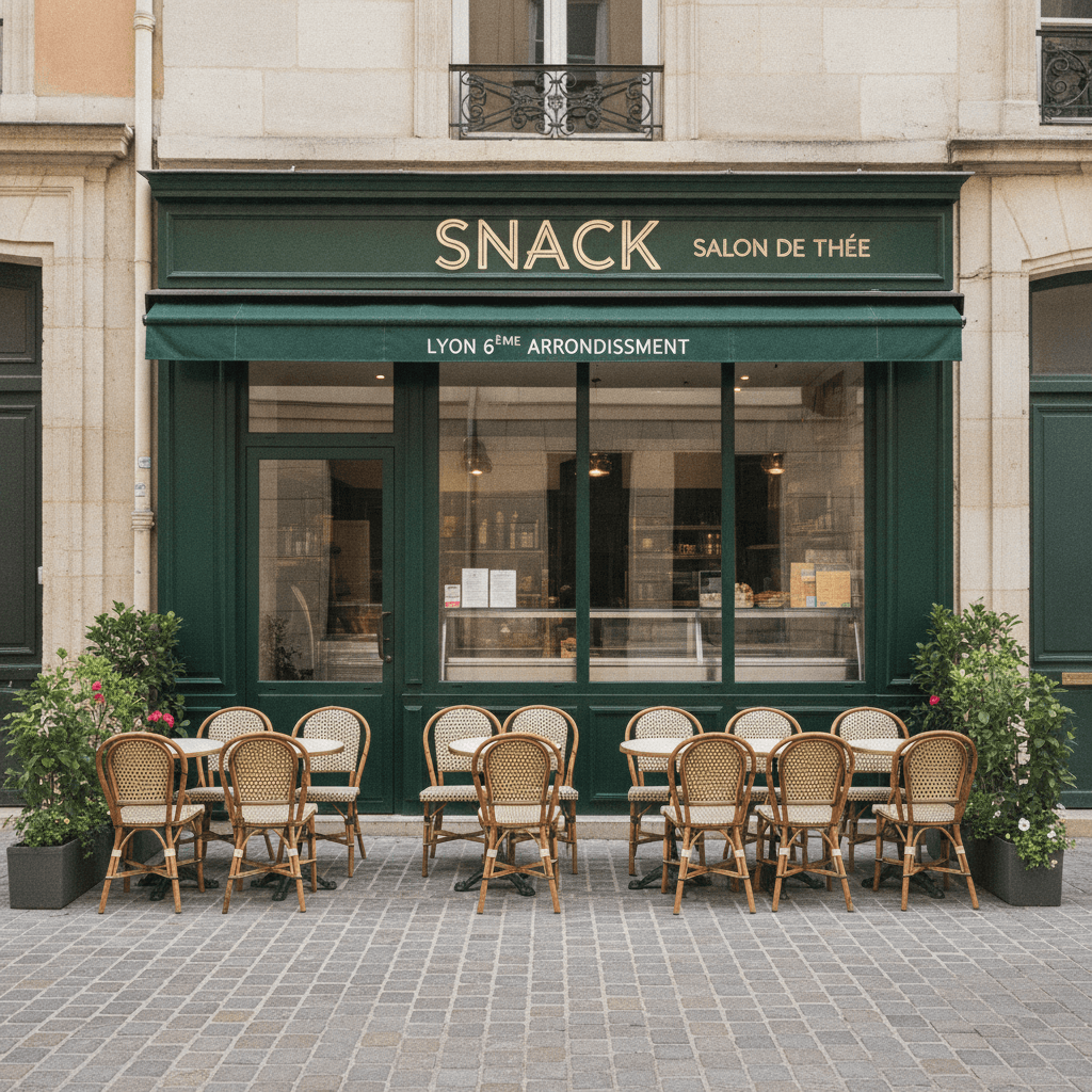 Snack 90m² à Lyon : terrasse