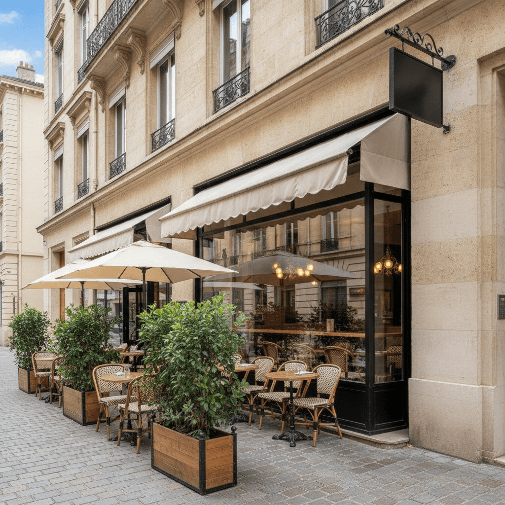 Restaurant 110m² à Lyon : terrasse - extraction