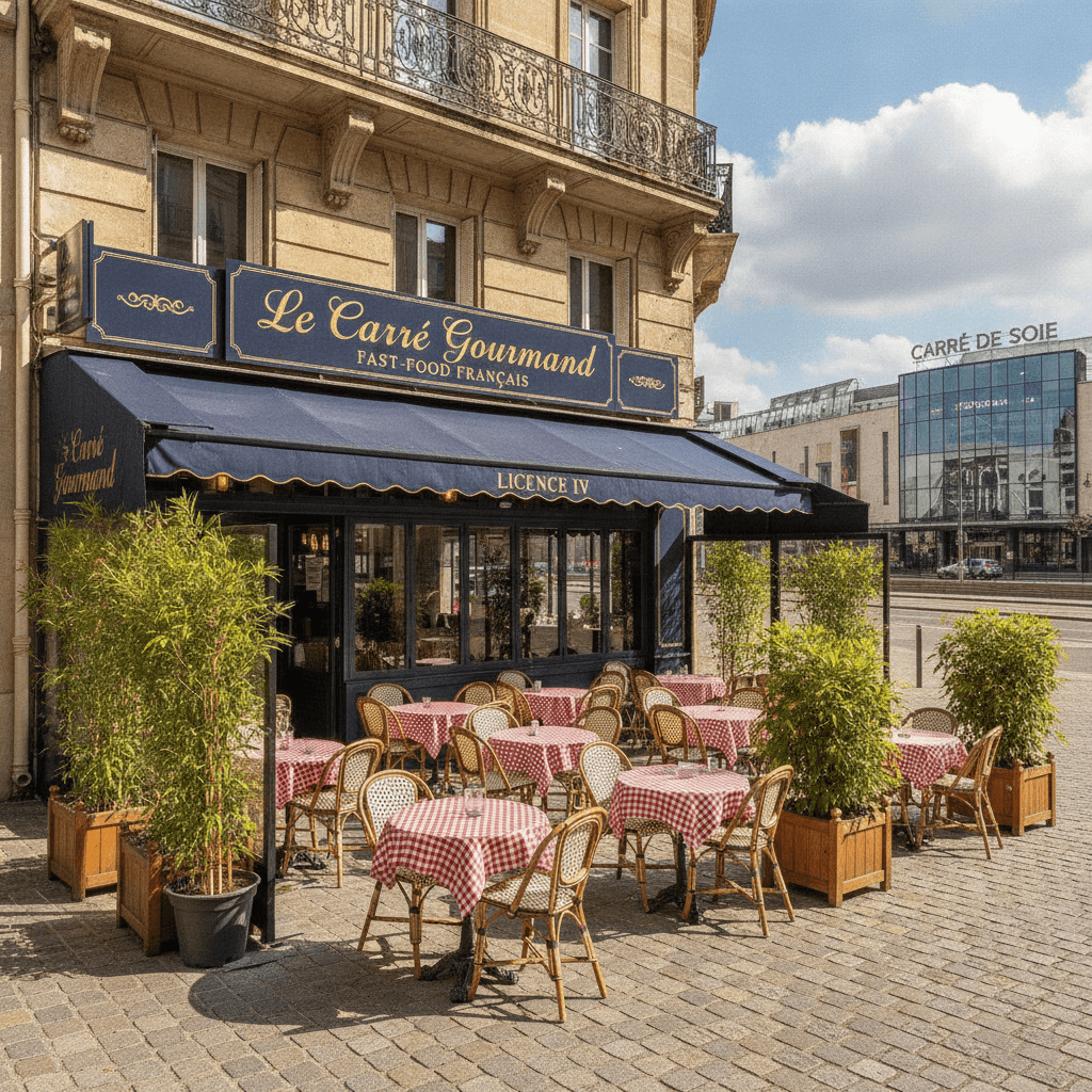 Fast-food 400m² à Villeurbanne : terrasse - licence IV
