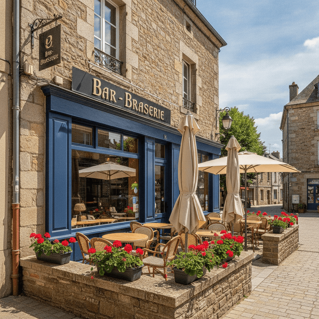 Bar-brasserie 125m² à Meymac : terrasse - licence IV