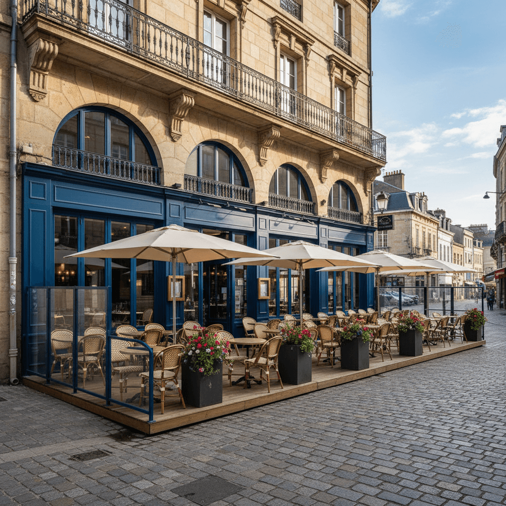 Restaurant 370m² à Nantes : terrasse - licence IV