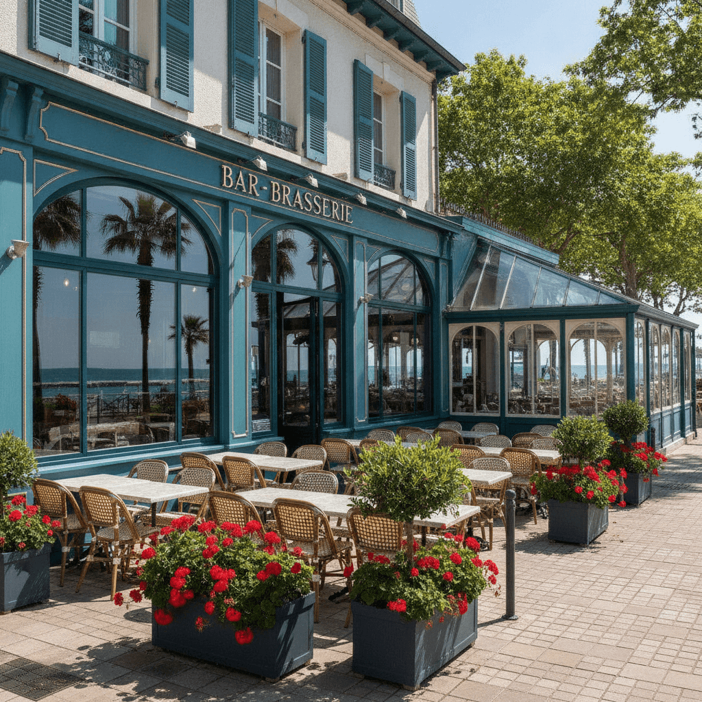Bar-brasserie 300m² à Hendaye : terrasse - licence IV