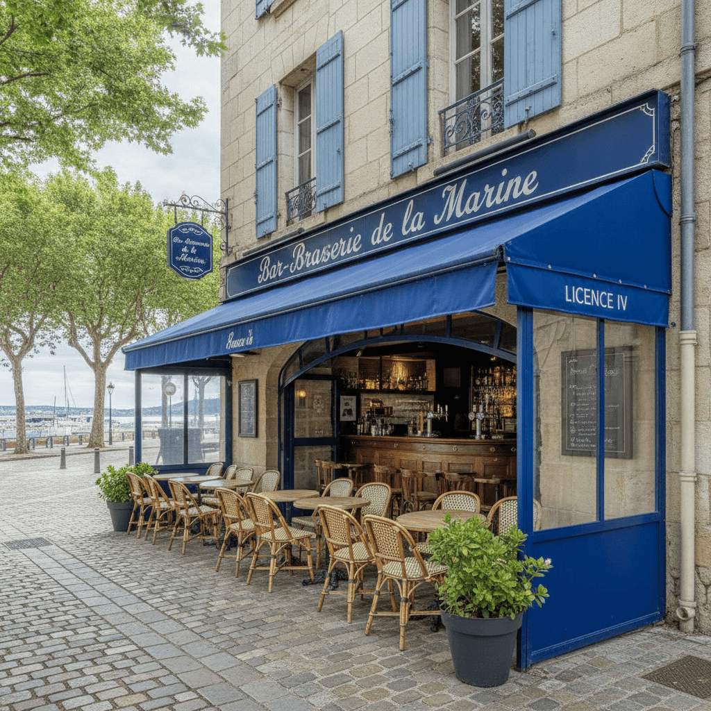 Bar-brasserie 60m² à Le Port : terrasse - licence IV