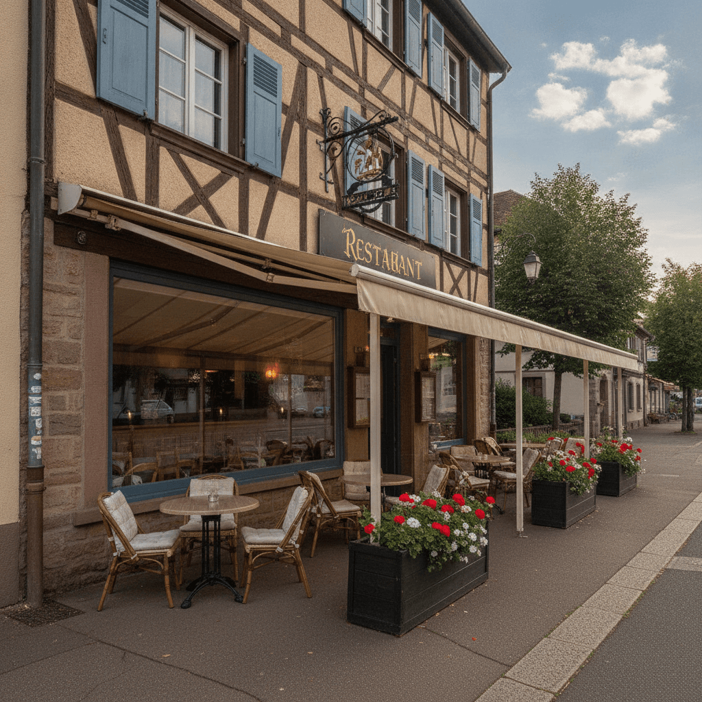 Restaurant 110m² à Ostwald : terrasse - licence IV