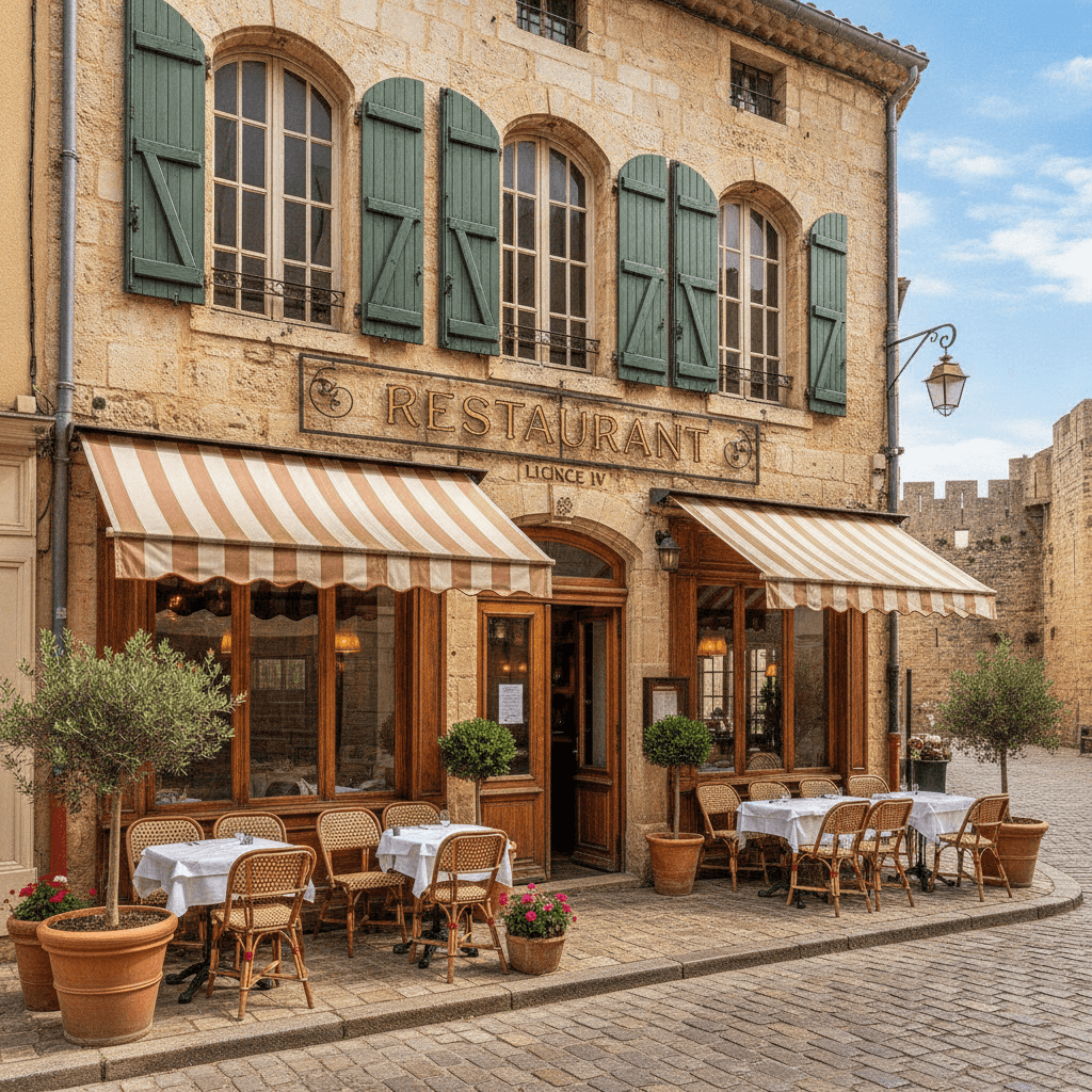Restaurant à Aigues-Mortes : terrasse - licence IV