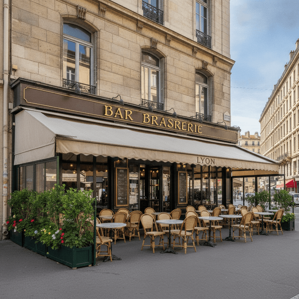Bar-brasserie 30 couverts à Lyon : terrasse - licence IV