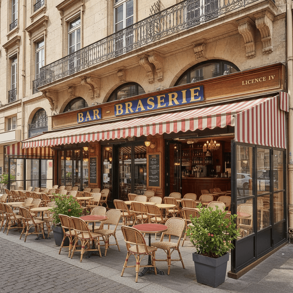 Bar-brasserie à Lyon : terrasse - licence IV