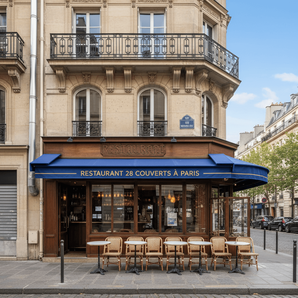 Restaurant 28 couverts à Paris : extraction